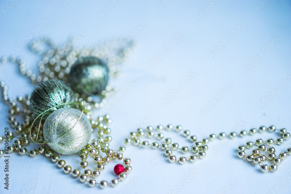Christmas decorations on wooden background Christmas decorations on wooden background