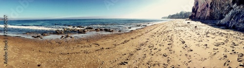 Awesome panorama of a Californian beach in Santa Barbara