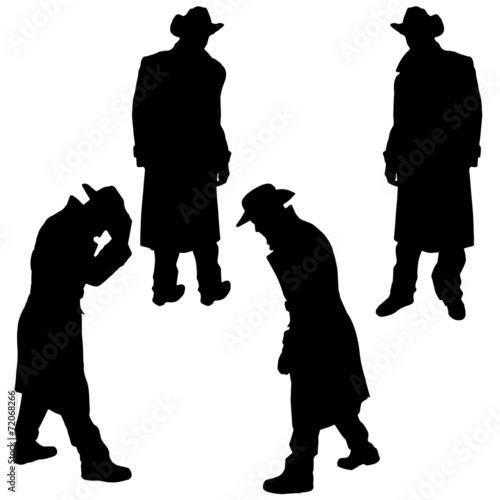 Vector silhouette of a man.