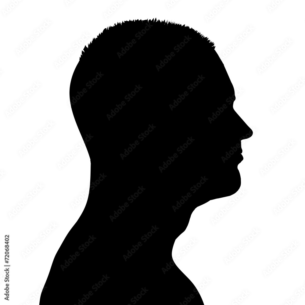 Vector silhouette of a man.