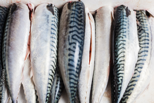 Cleaned and gutted mackerel