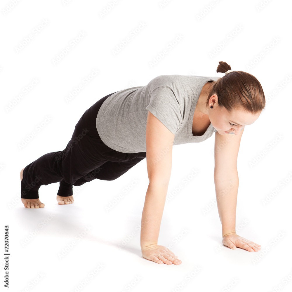 Einzelpose des Sonnengrußes im Yoga Einzelpose des Sonnengrußes im Yoga