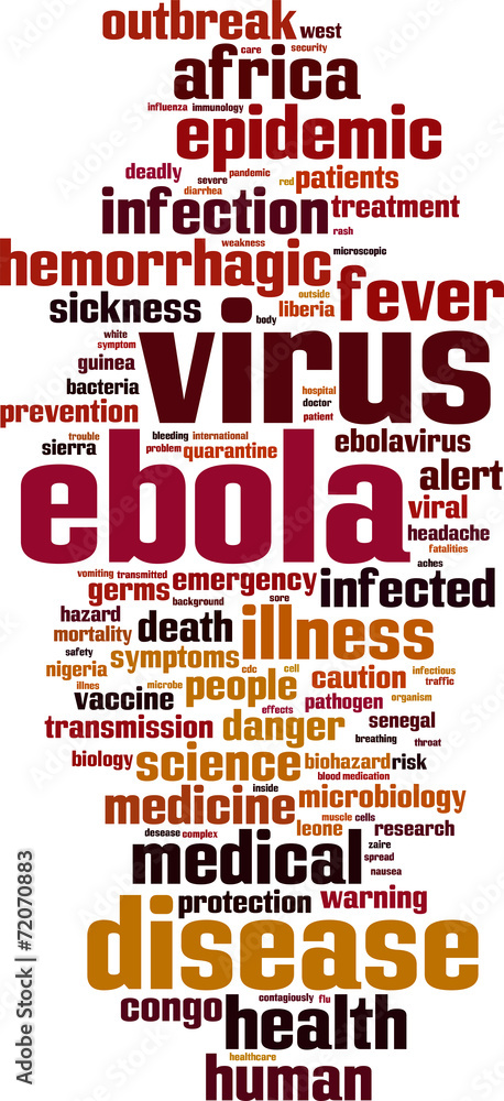 Obraz premium Ebola word cloud