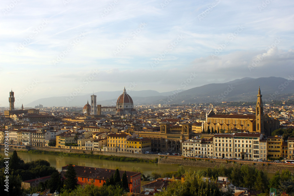 Fototapeta premium Top view of Florence