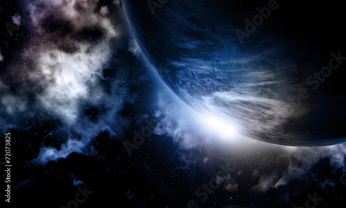 Fototapeta Naklejka Na Ścianę i Meble -  3D fictional space background
