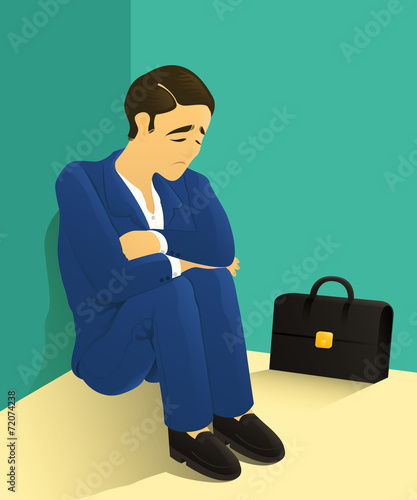 despondent businessman
