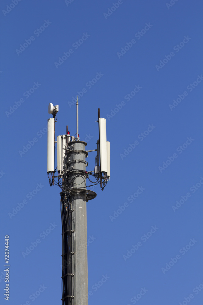 Mobile antenna against blue sky Mobile antenna against blue sky