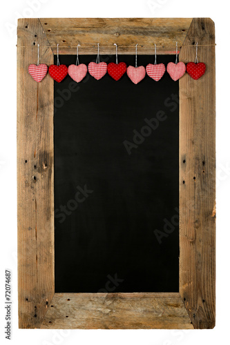 Happy Valentine's Day Love Chalkboard Restaurant Menu Board Recl photo