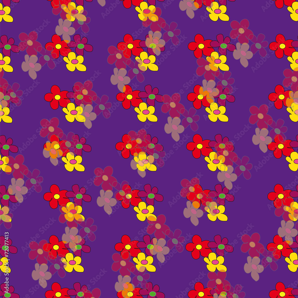The pattern of triple flowers