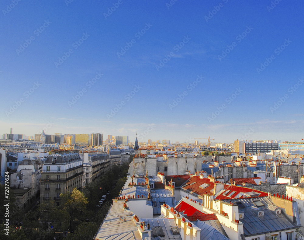 Fototapeta premium Skyline Roofs of Paris