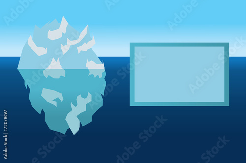 Iceberg with place to write your text
