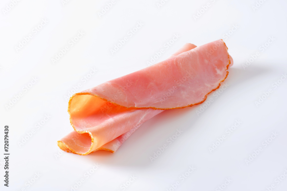 Baked ham slices