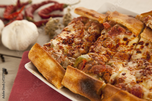 Turkish traditional beef and cheese Pide