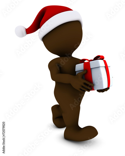 Morph Man with christmas gifts photo