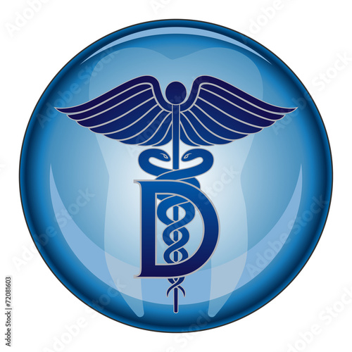 Dentist Medical Symbol Button