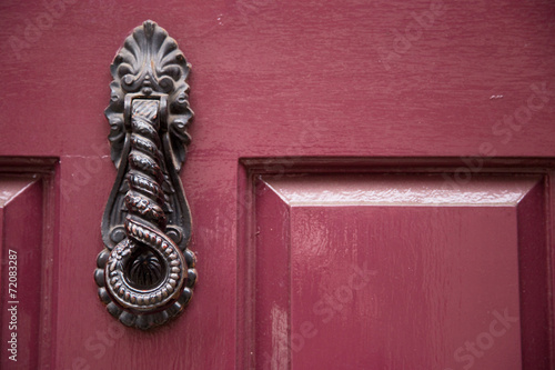 a decorative Victorian door knocker