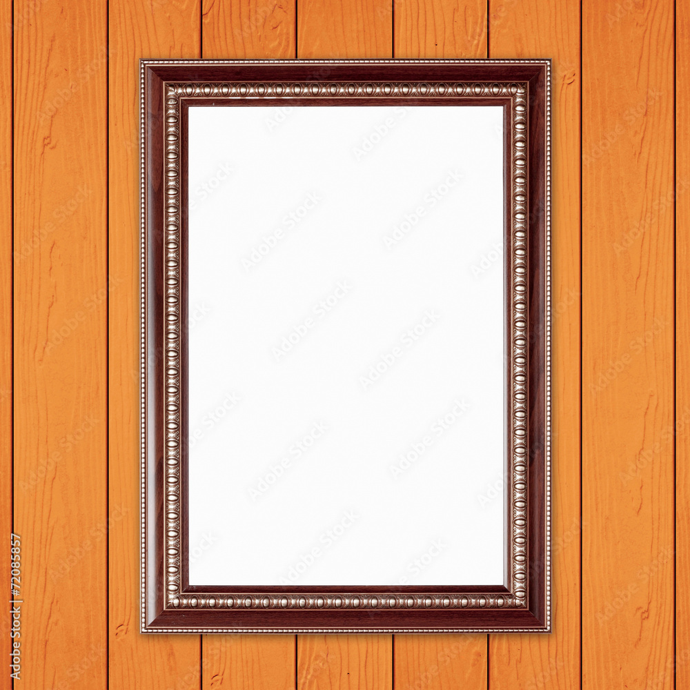 blank wood frame on wood wall blank wood frame on wood wall
