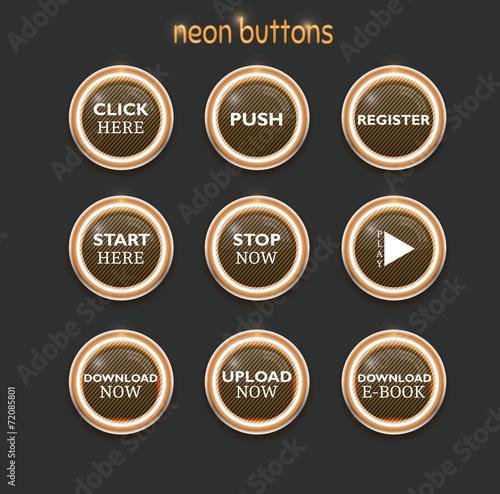 neon dowload buttons