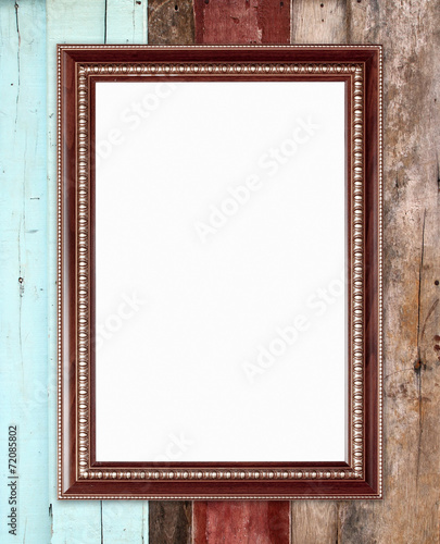 Wallpaper Mural blank wood frame on wood wall Torontodigital.ca
