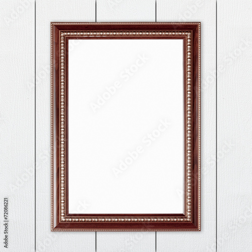 Wallpaper Mural blank wood frame on wood wall Torontodigital.ca