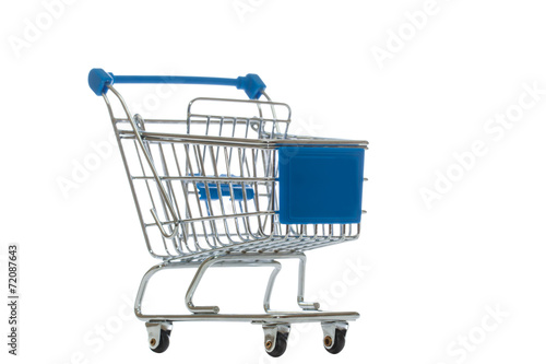 Shopping cart isolated over white © Vasily