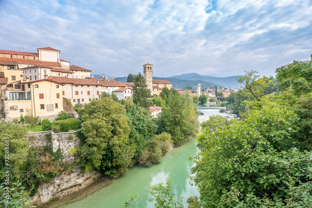 View at the Cividale del Friuli with river