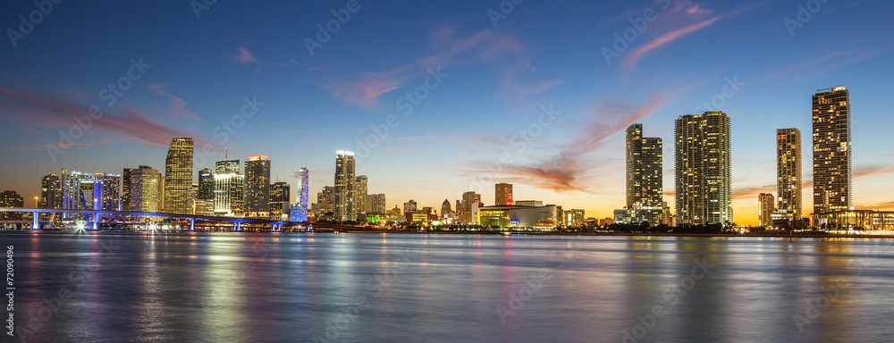 Naklejka premium Miami, widok panoramiczny