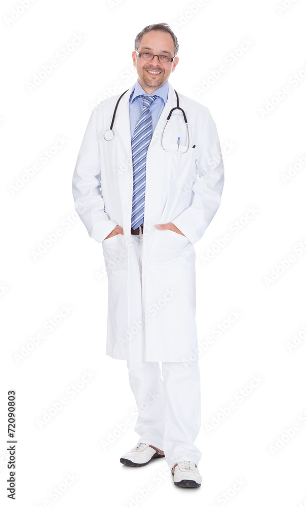 Full Length Portrait Of Confident Doctor Full Length Portrait Of Confident Doctor