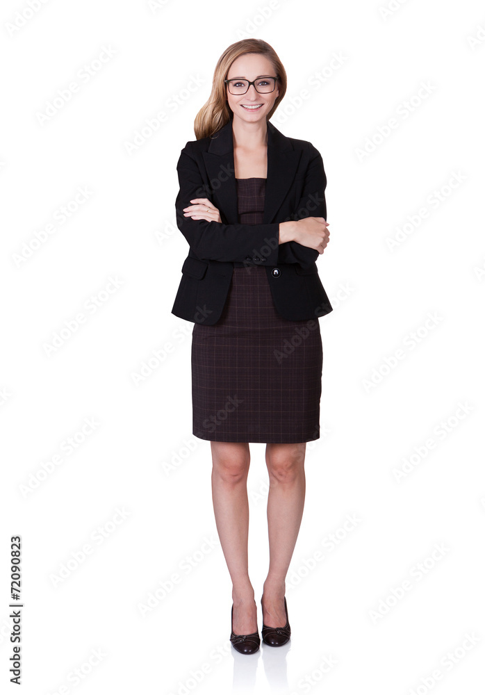 Portrait Of Smiling Businesswoman Standing Arms Crossed Portrait Of Smiling Businesswoman Standing Arms Crossed