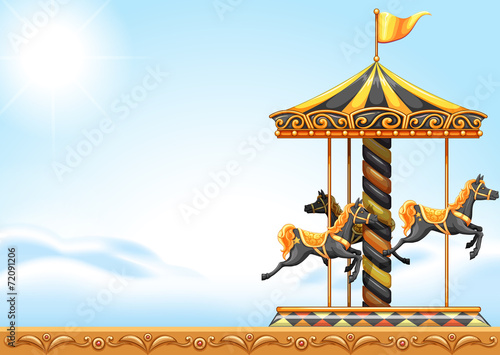 A carousel ride