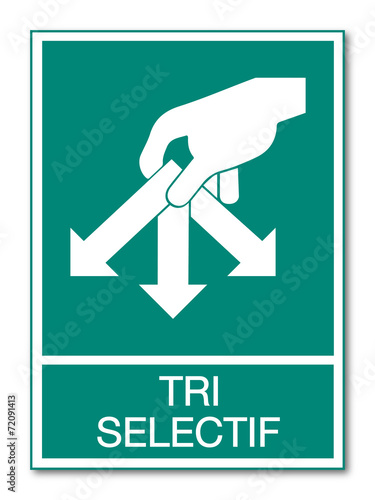 Panneau tri sélectif.