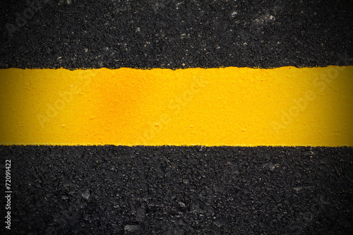 yellow line on the road texture background