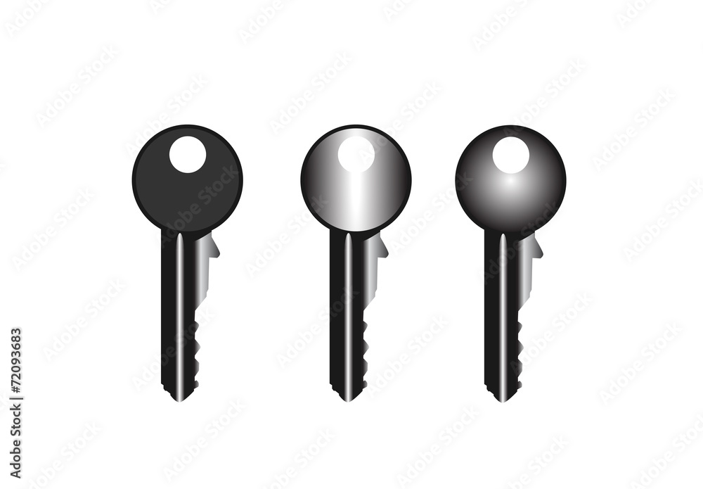 Vector Key Key Black Silhouette Set Vector Key Key Black Silhouette Set
