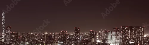 Obraz Tokio w nocy panorama