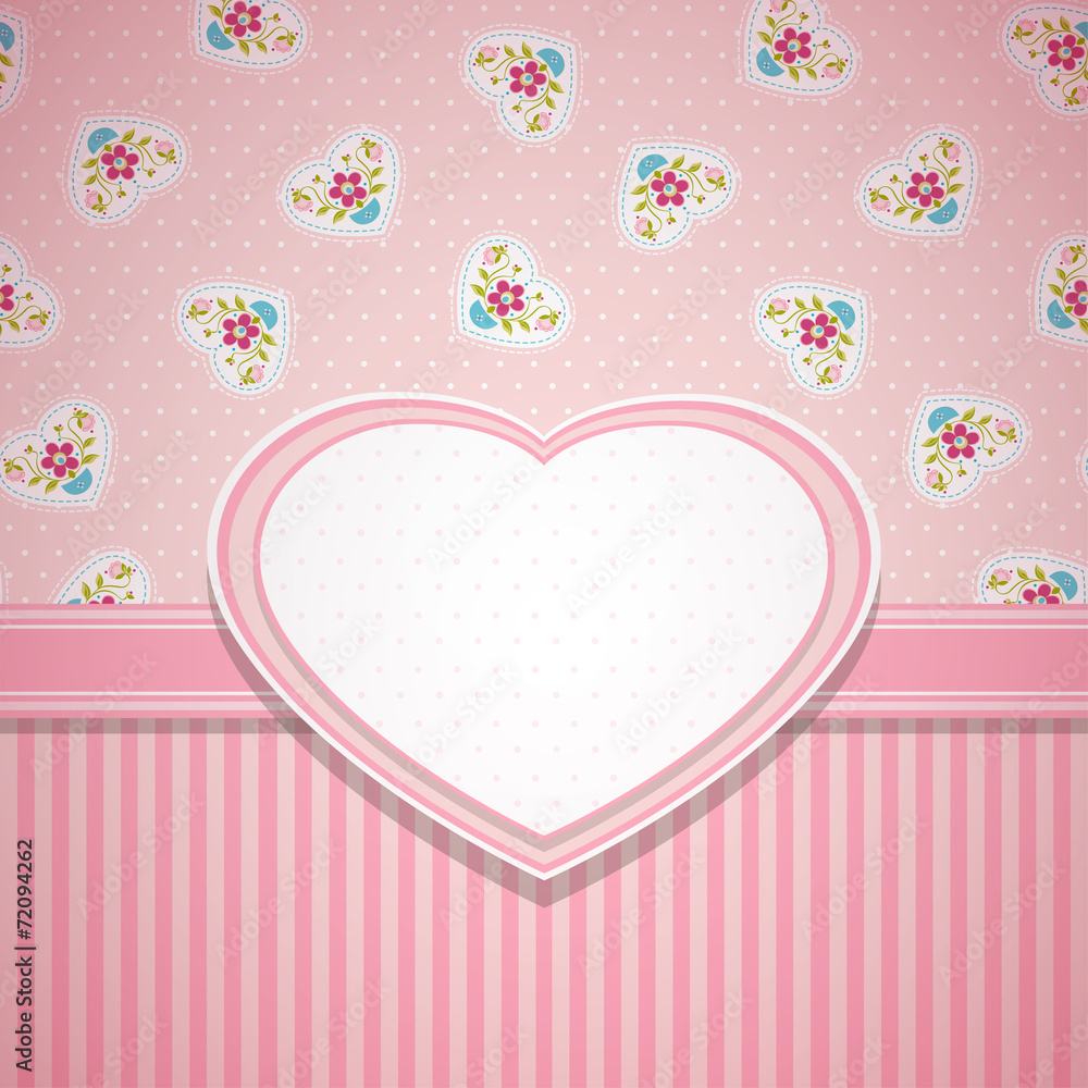 Vector illustration with hearts and place for your text. Vector illustration with hearts and place for your text.