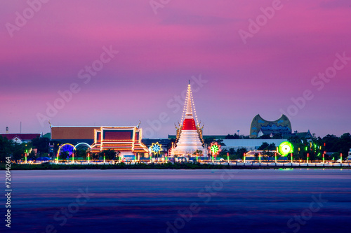 Phra Samut Chedi at Sunset photo