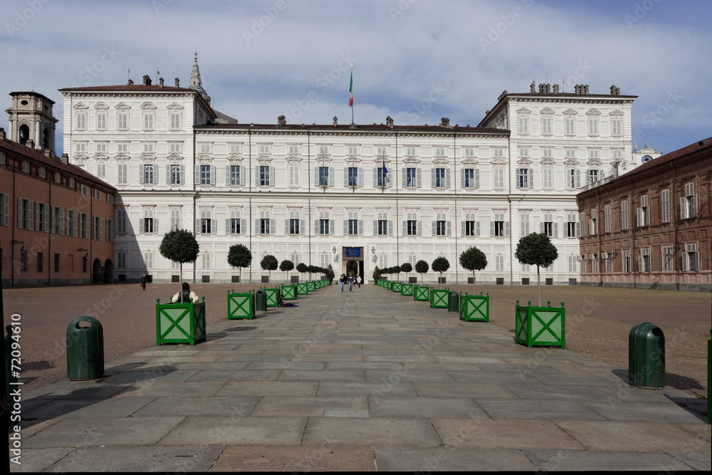 Royal palace in Piazza Castello Turin Piedmont Italy