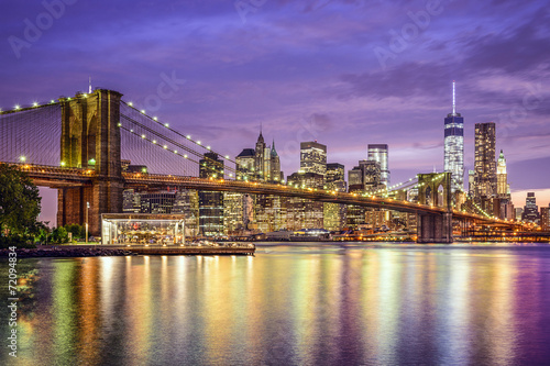 Obrazy Most Brookliński  new-york-city-usa-skyline-on-the-east-river