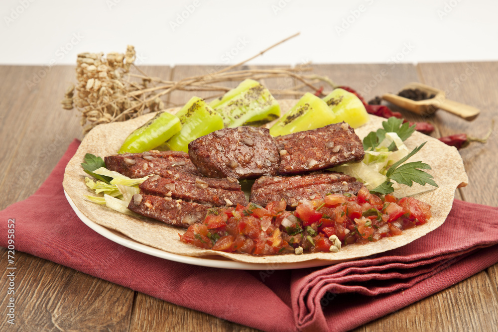 Sausage ( Turkish Sucuk ) concept photo Sausage ( Turkish Sucuk ) concept photo