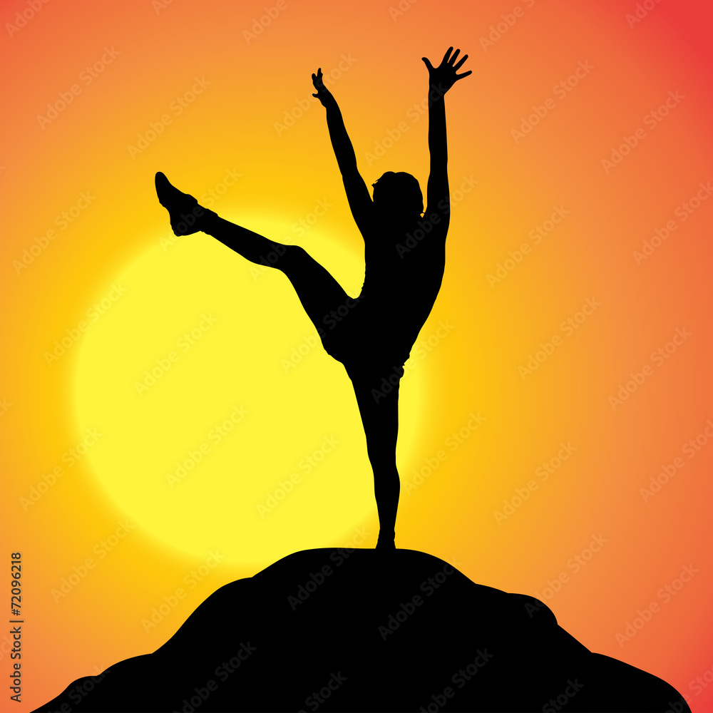 Vector silhouette of woman. Vector silhouette of woman.