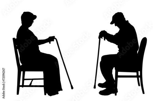 Vector silhouettes of people.