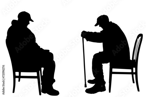 Vector silhouettes of people.