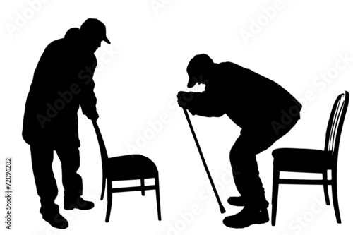 Vector silhouettes of people.