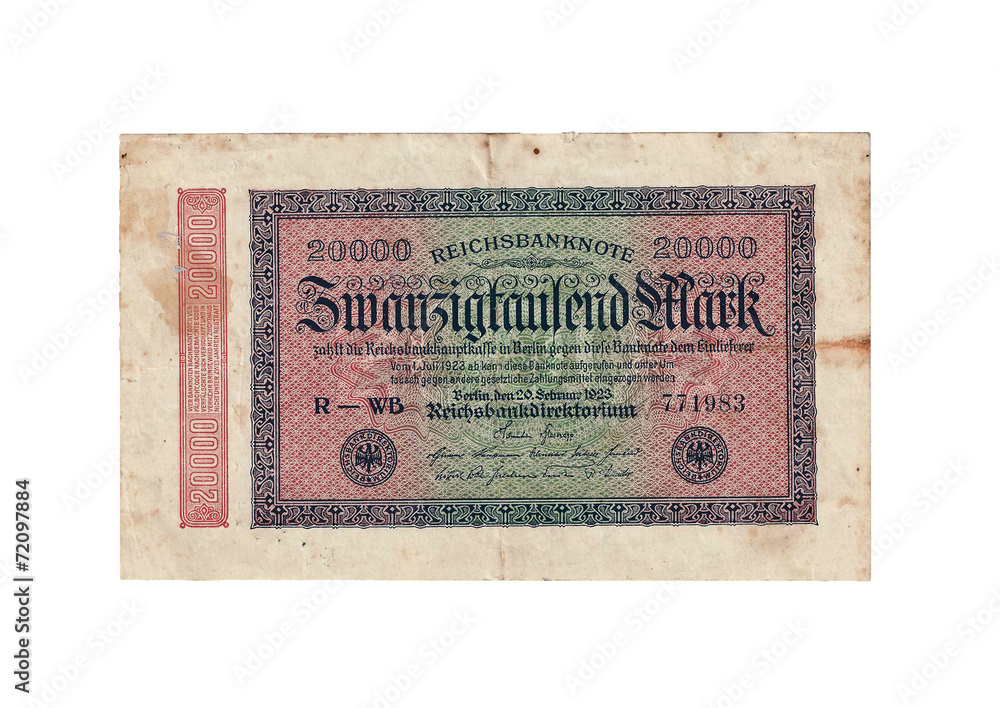 Reichsbanknote - Zwanzigtausend Mark Reichsbanknote - Zwanzigtausend Mark