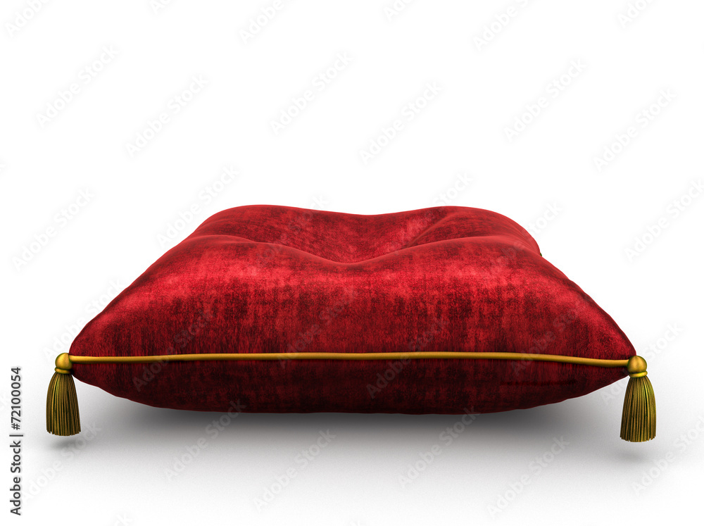 Cuadro en lienzo royal red velvet pillow on white background