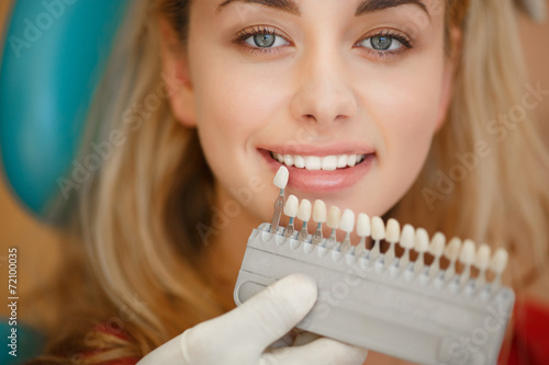 Woman at Dentist  clinic.  Teeth care and tooth health #72100035