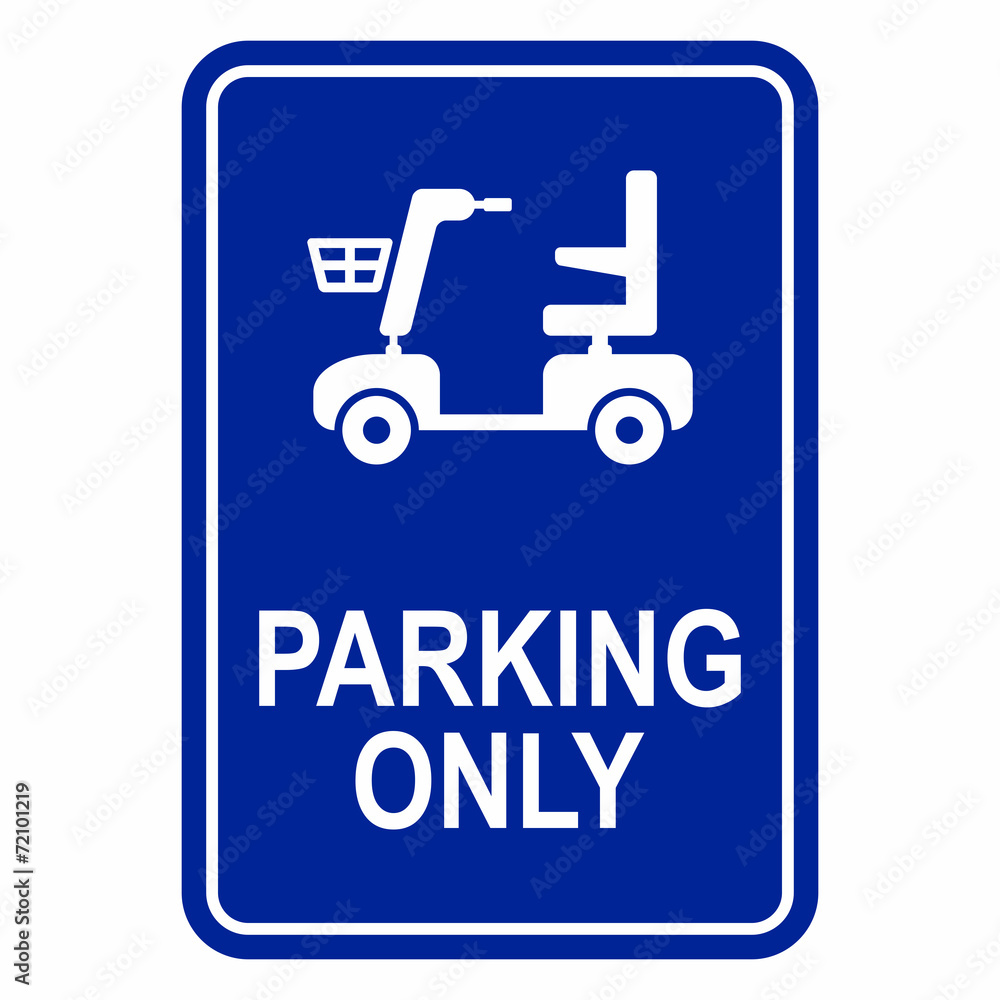 Mobility scooter parking sign Stock Vector | Adobe Stock