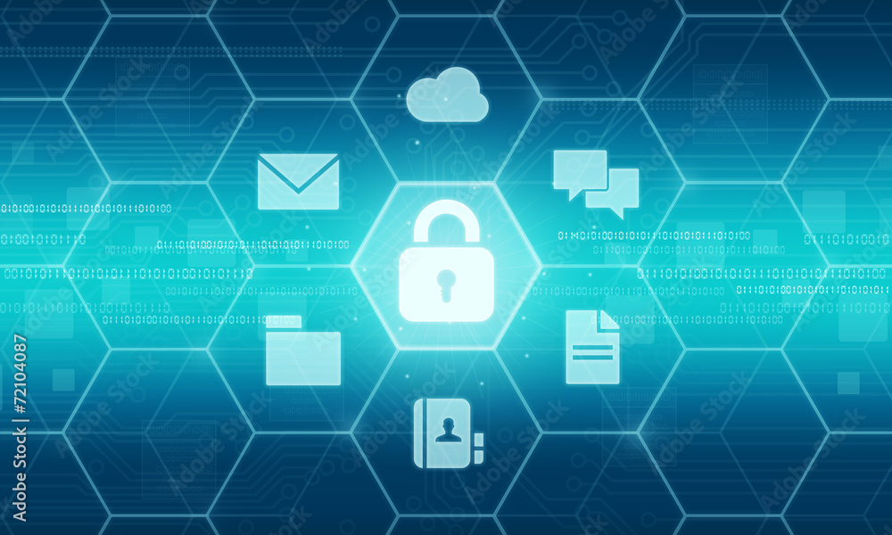 Fototapeta premium business security data background concept