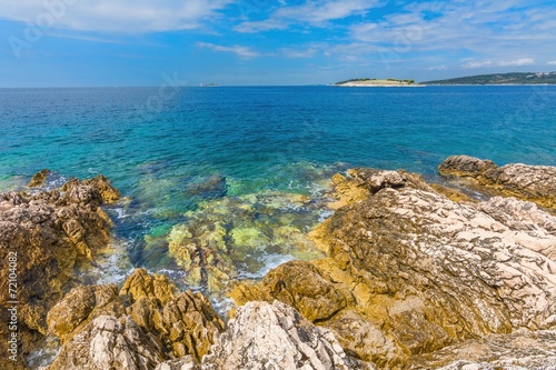 Rocky seashore in Croatia