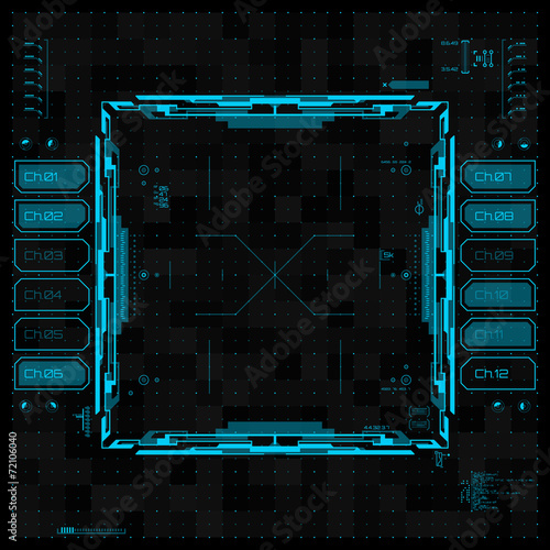 Futuristic graphic user interface